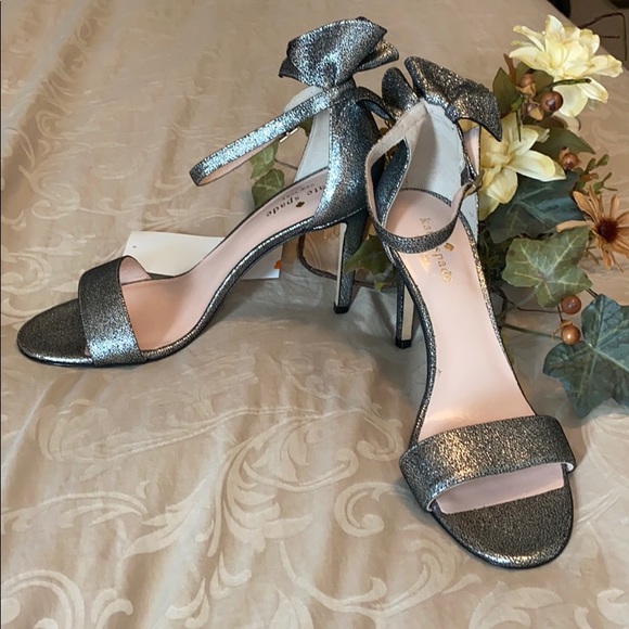 kate spade Shoes - Kate Spade Silver Heels